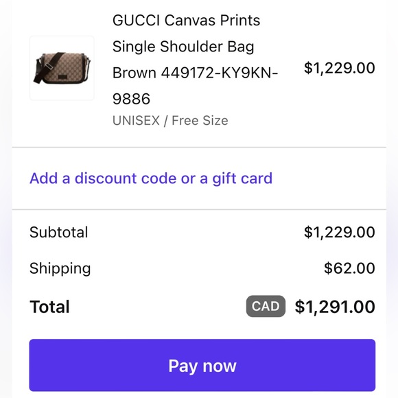 𝐆𝐮𝐜𝐜𝐢 𝐂𝐚𝐧𝐯𝐚𝐬 𝐏𝐫𝐢𝐧𝐭 𝐌𝐞𝐬𝐬𝐞𝐧𝐠𝐞𝐫 𝐁𝐚𝐠 💼 - Picture 4 of 5